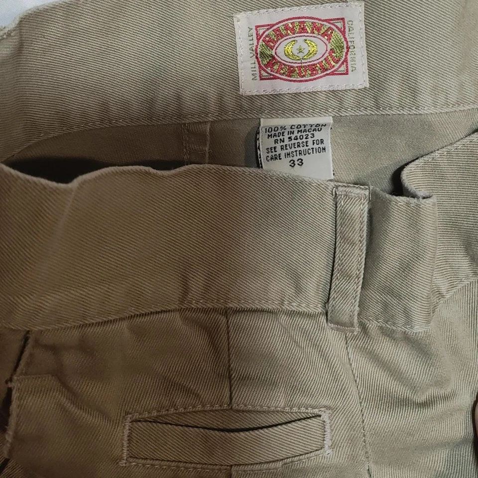 Pantalones cortos vintage Banana Republic tostados para mujer talla 33 beige tostado mamá tiro alto Foto 3 de 3