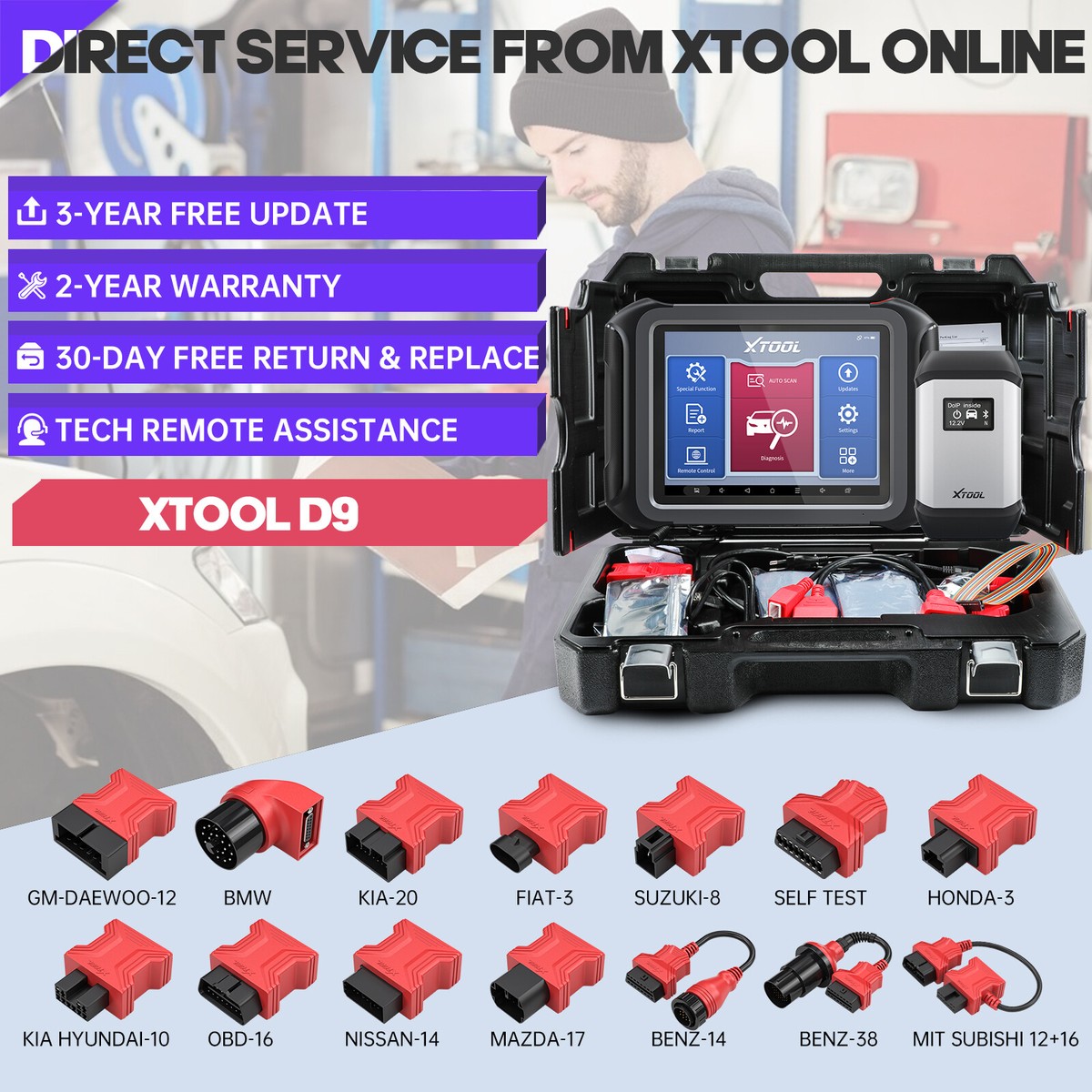Buy XTOOL D8 BT Full System Diagnose Coding Bidirectional Scanner Car