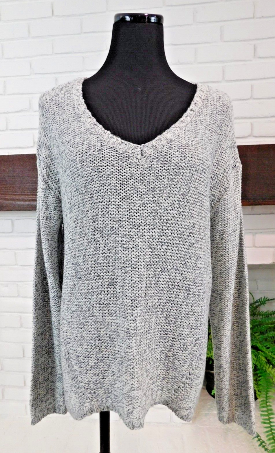 RD Style Rowca Elbow Patch Pullover Sweater Black… - image 1