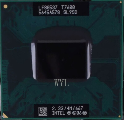 Intel Core 2 Duo T7600 CPU Dual-Core 2.33GHz 4MB 667 MHz Socket M CPU Processor
