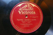 FLORENCIO CONSTANTINO Victrola 64069 OPERA 78 RIGOLETTO "Questa O Quella"  EX