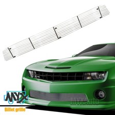 Front Billet Grill Fits 2010-2013 Chevy Camaro Ss V8 Polished Bumper Grille Front Billet Grill Fits 2010-2013 Chevy Camaro Ss V8 Polished Bumper Grille