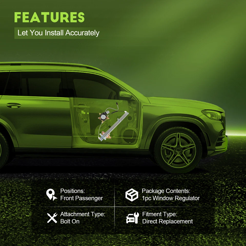 Regulador de ventana eléctrica delantero derecho con motor para Nissan For Frontier para Xterra Foto 2 de 4