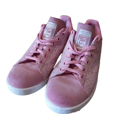 Adidas Original Stan Smith Femme Chaussures Baskets Pointure 37.5 Rose Blanc - Photo 1/4