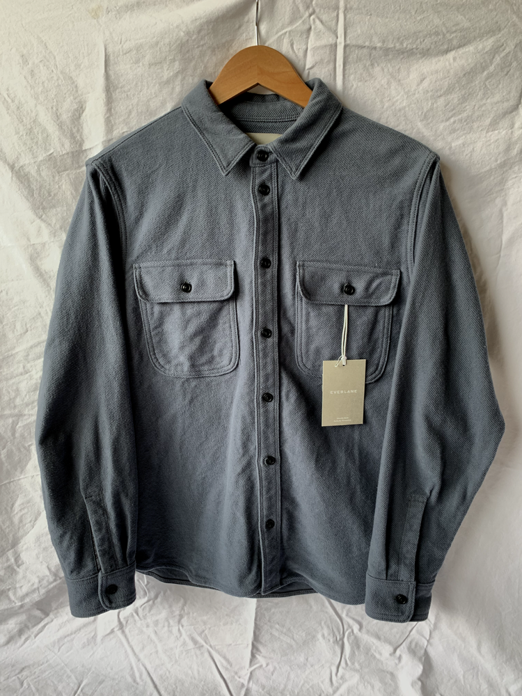 New Everlane The Heavyweight Overshirt - Men's Size M Slate Twill Shirt Jacket