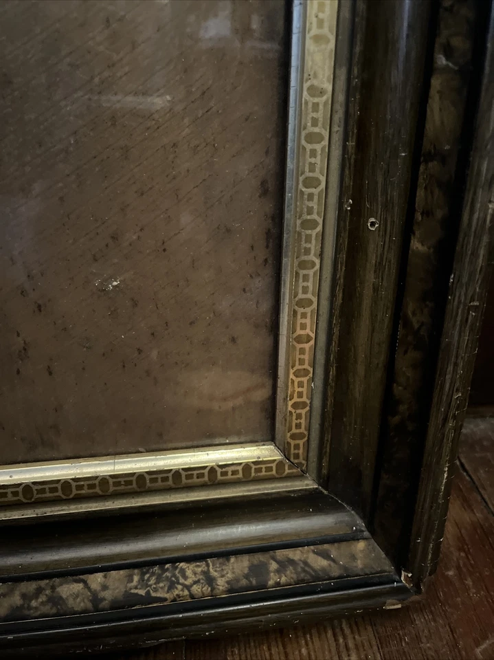 ART DECO EAST LAKE MARCO DE MADERA ARTE FOTOGRÁFICO VIDRIO 16”x12” 8”x11” dorado de colección Foto 4 de 4