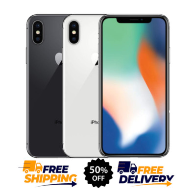 Apple iPhone X 64GB 256GB Verizon Unlocked At&t Cricket Free Return & Shipping