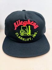 Vintage USA MADE Puffy Allegheny Clark Lift Trucker Hat Snapback Dad Cap