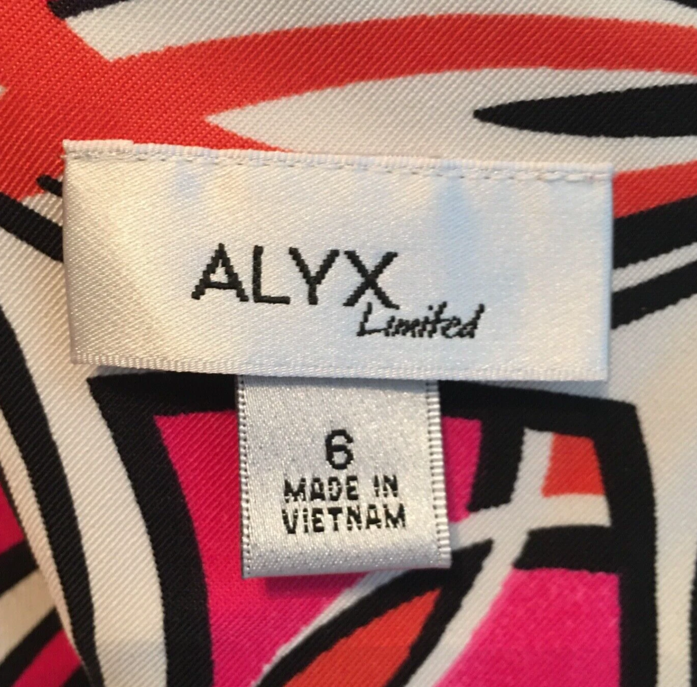 Abito Alyx Limited Cambio Senza Maniche Donna 6 Rosa Arancione Elasticizzato Stampa Geometrica