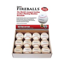 Heater Sports Fireballs Genuine Leather Pitching Machine Baseballs By The Dozen