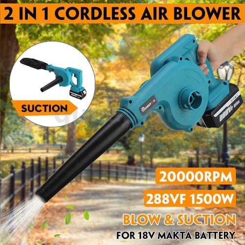 Soffiatore a batteria Per foglie 3 in1 Elettrico 18V Con 2 batteria / Per  Makita | eBay