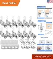 Cam Locks Cabinet Locks Keyed Alike,1-1/8Inch Cylinder Fits on 0.9Inch Max Pa...