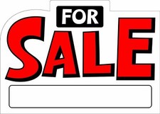 6 PK 'FOR SALE' Signs Plastic Yard Sale Signs 10 x 14"