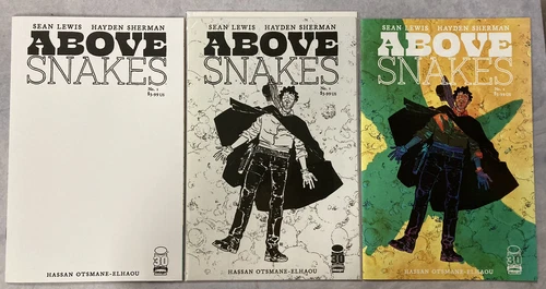 ABOVE SNAKES #1 SET OF 3 1:10 VARIANT SHERMAN SEAN LEWIS IMAGE COMIC BOOK BA