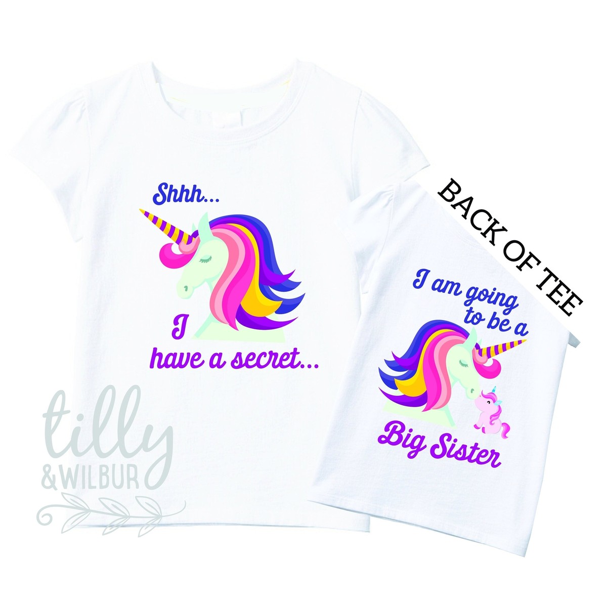 Shhh I Have A Secret, I'm Going To Be A Big Sister T-Shirt for