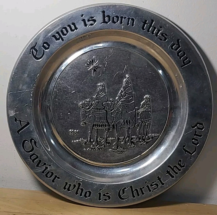 1981 RWP Wilton Company Pewter 3 Wise Men Christmas Decorative