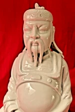 (KPM) Oriental Man on Stool Figurine from JAPAN