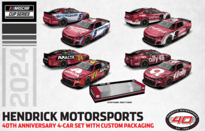 40TH ANNIVERSARY HENDRICK MOTORSPORTS 4-CAR SET IN CUSTOM