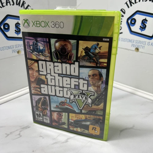 Grand Theft Auto V (Microsoft Xbox 360, 2013) - Complete - Tested - With Map.