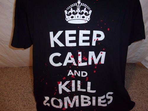 T-Shirt ZOMBIE Größe XLARGE KEEP CALM & KILL ZOMBIES - Bild 2 von 2