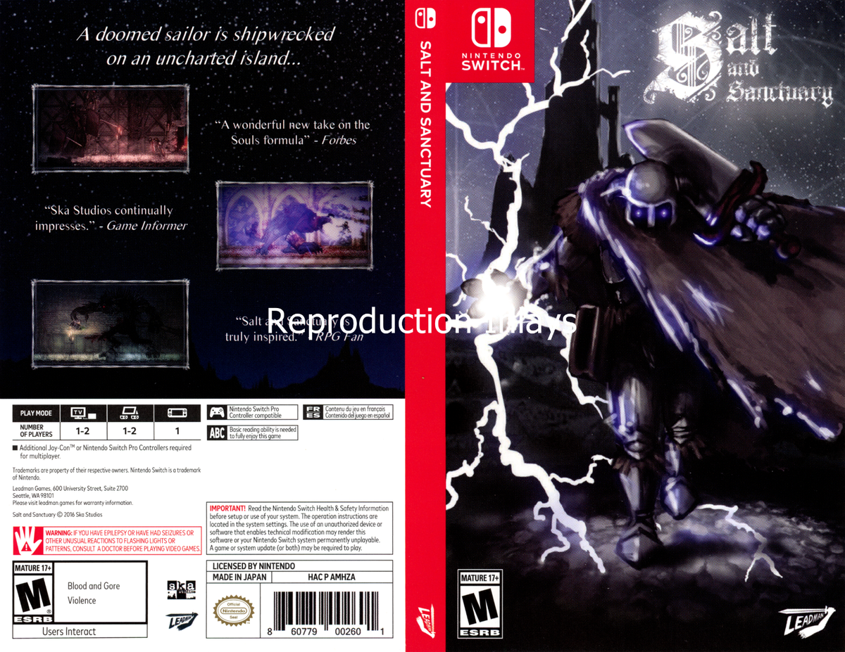 Salt and Sanctuary Drowned Tome Edition Nintendo Switch Game for