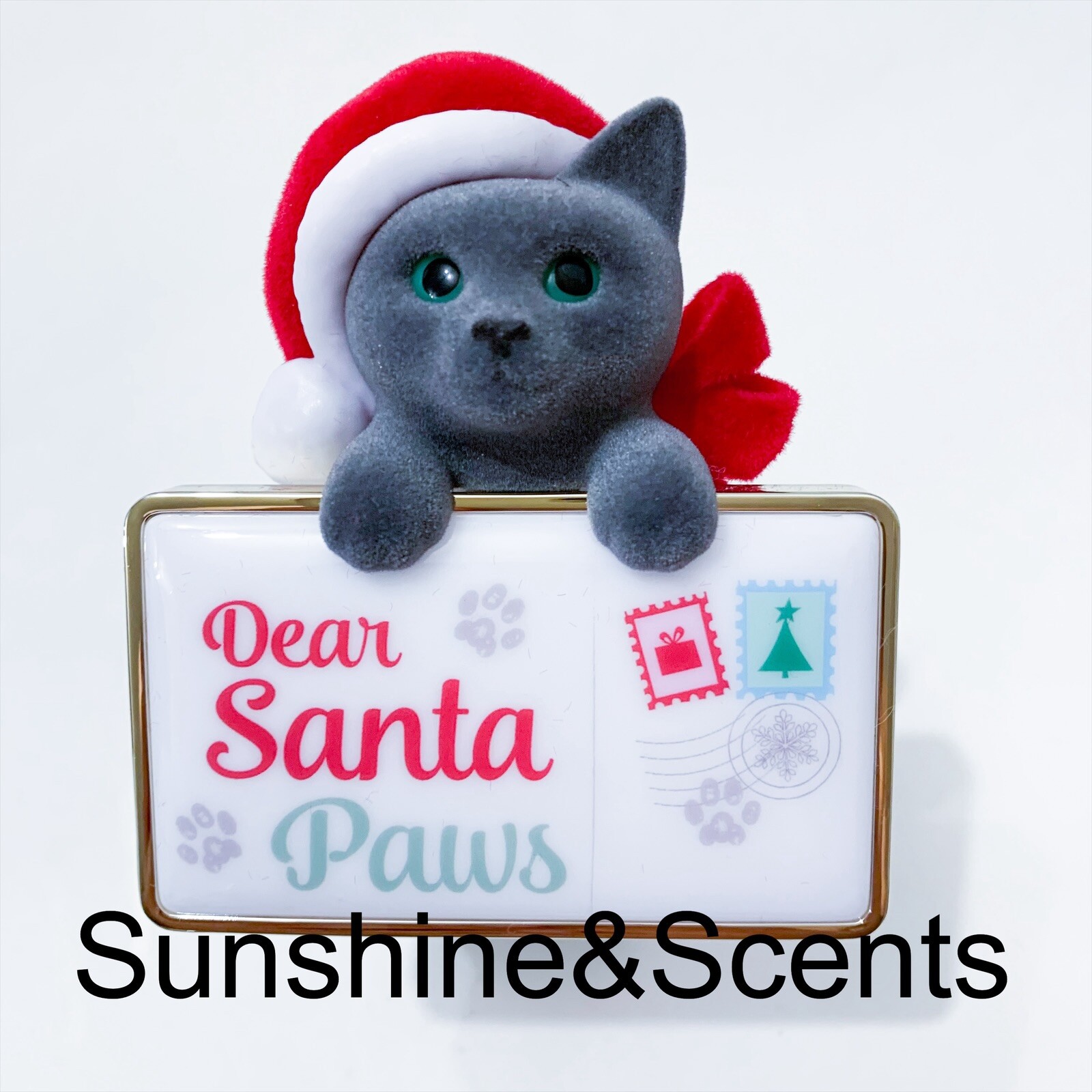 1x Bath & Body Works CHRISTMAS CAT DEAR SANTA PAWS Wallflower Plug-In Kitty-image