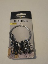 Nite Ize BigRing Steel Large Keychain w/ 8x S-Biner Carabiners Key Ring Keyring