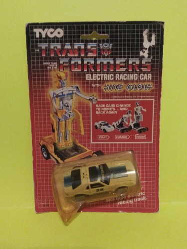SUPER RARE TYCO NITE GLOW TRANSFORMERS AUTOBOT MUSTANG TURBO #38 CARDED SEALED !