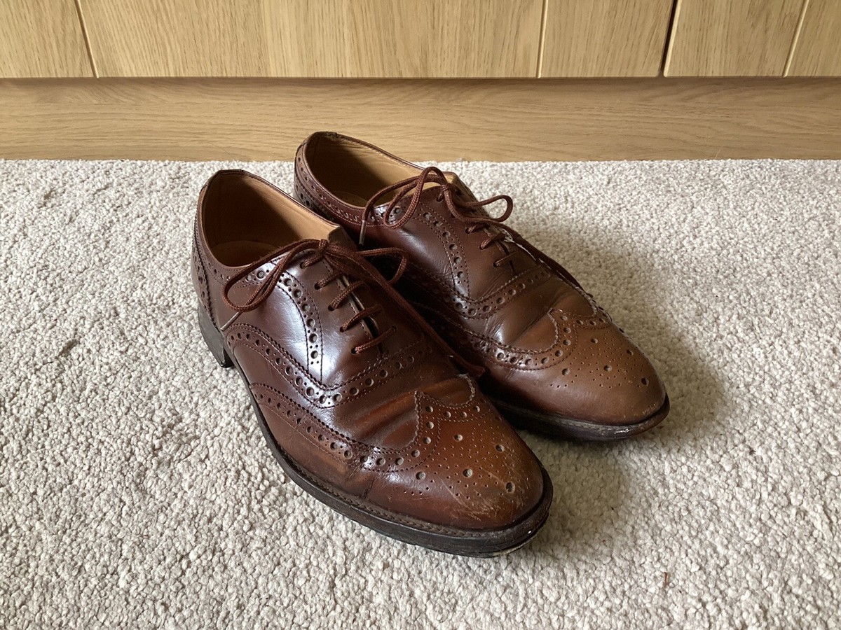 Mens Vintage M S Brown Brogues Size