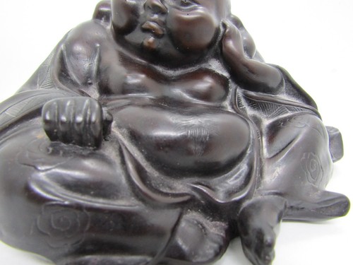 Buda sentado japonés Shunga de resina pesada con imagen erótica debajo - Imagen 9 de 11
