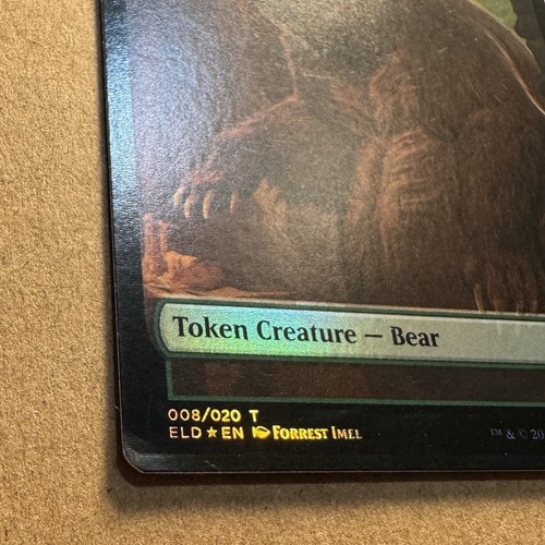 B3G3 ~ MTG ~ FOIL ~ Bear 008 Food 015 Token ~ ELD Throne of Eldraine ~ See Descr - Picture 5 of 14