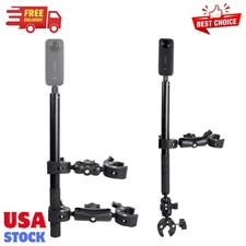 Motorcycle Mount Kit for Insta360 One X4 X3 X2 RS Double Clamps Handlebar Holder