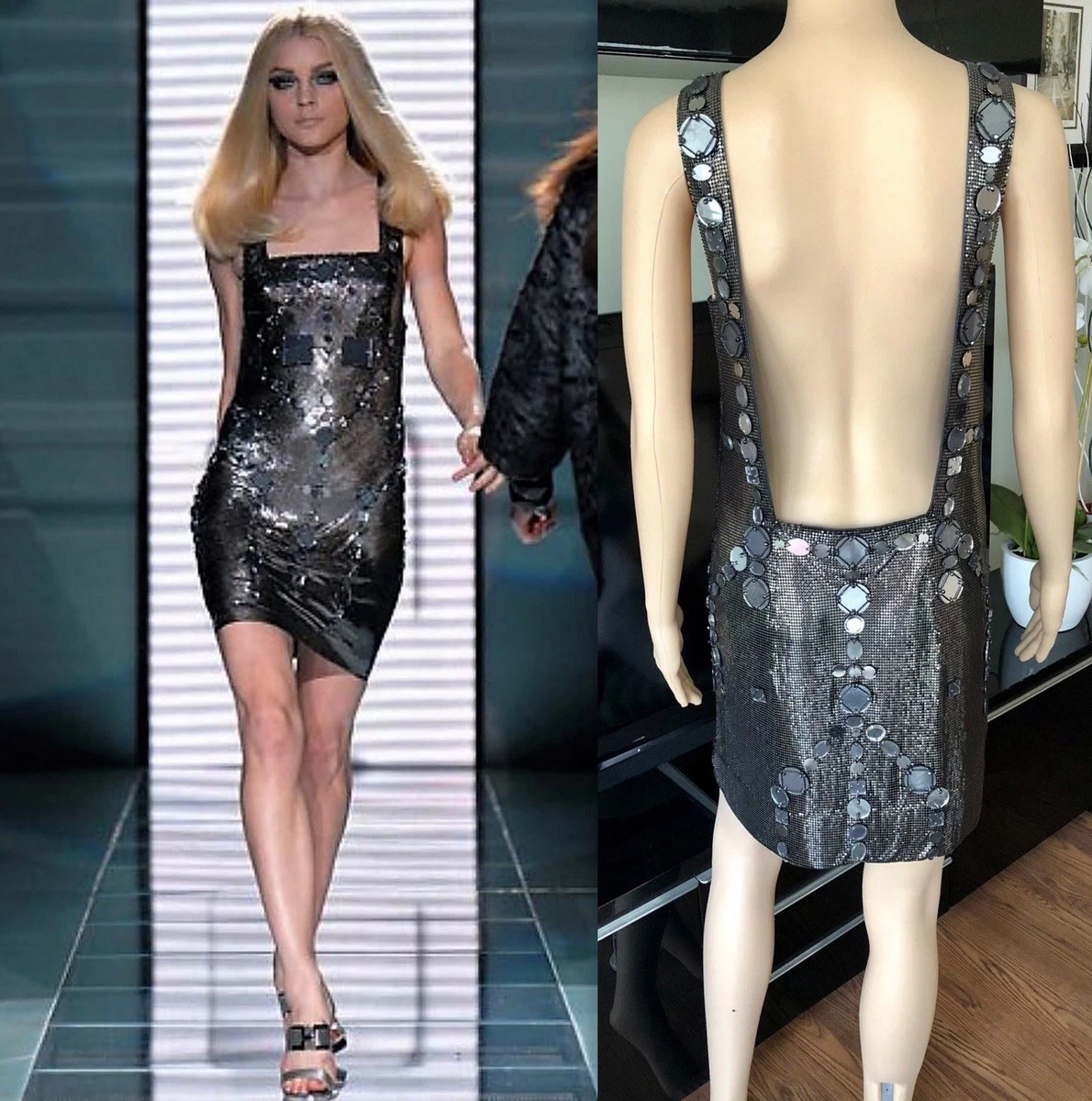 Versace clearance metallic dress