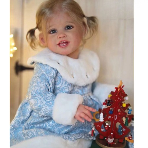 Cute Girl 30in Reborn Doll Toddler Cloth Body Rooted Hair Handmade Birthday Gift - Picture 3 of 4