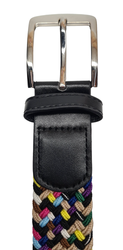 Cintura uomo elasticizzata comoda vestibilità tessuto intrecciato forte vegan friendly - Foto 40 di 184