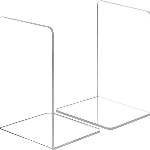 4pcs Clear Acrylic Bookends / Bookends Organizer Stand /Office/ School/ Book End - Picture 6 of 9