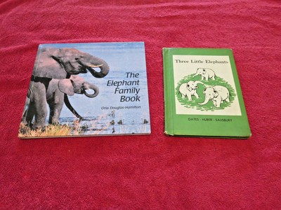 The Elephant Family  Book Douglas-Hamilton Rare Signed Three Little Elephants