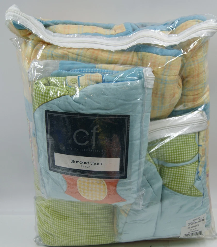 C & F Enterprises Luxury Quilt Set 21x27" Cotton Filled Prewashed Handcrafted   - Image 4 of 4