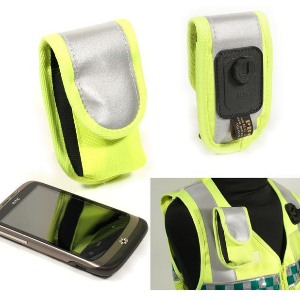 Protec Paramedic yellow universal mobile phone holder