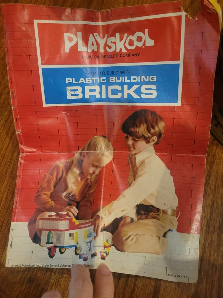 Ladrillos de construcción de plástico vintage PLAYSKOOL, juguetes clásicos, educativos, creativos Foto 3 de 4
