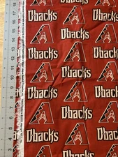 MLB Arizona Diamondbacks D’backs Baseball 1/2 yard (18 by 58”) Cotton Fabric