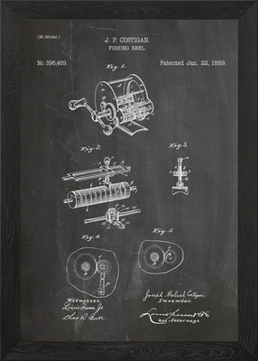 J.P. Costigan Angelrolle Patent D gerahmtes Wandbild Poster Leinwanddruck Bild