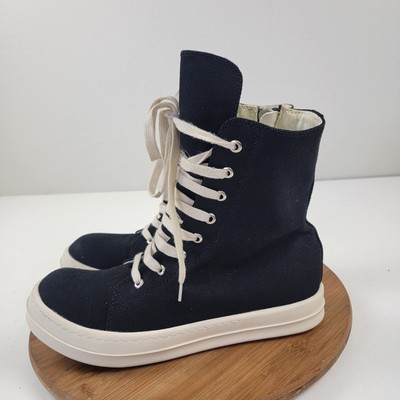Rick Owens DRKSHDW High Top Sneakers Men's Shoe Sz EU 41 US 8 Italy Side Zip Up