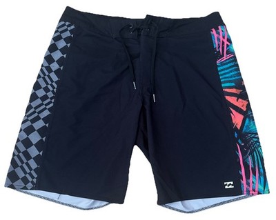 Billabong Recycler Dbah Pro Board Shorts Stretch Retro Checkered Floral Men s 30