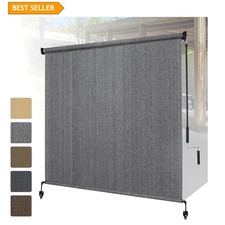 Sophisticated 8' W x 8' H Outdoor Roller Shades - Cordless Blinds for All Spaces