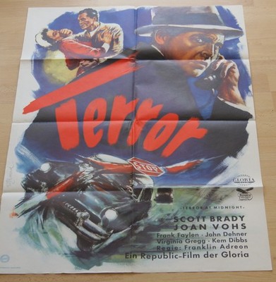 Filmplakat A1 EA  Terror / Terror at Midnight   Scott Brady, Joan Vohs