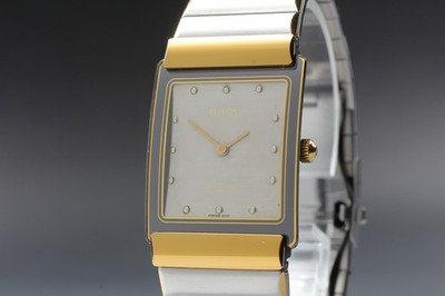 [Exc+5] Rado Diastar 153.0522.3 23mm Gray Dial Quartz Rectangle Men's Watch