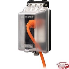 Weatherproof Outlet Cover Impact Resistant Easy Installation Secure Lock New