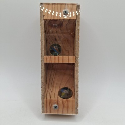 handcrafted wooden marble puzzle box 