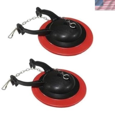 Universal 3-Inch Toilet Flapper - 2 Pack in Bright Red for Optimal Performance